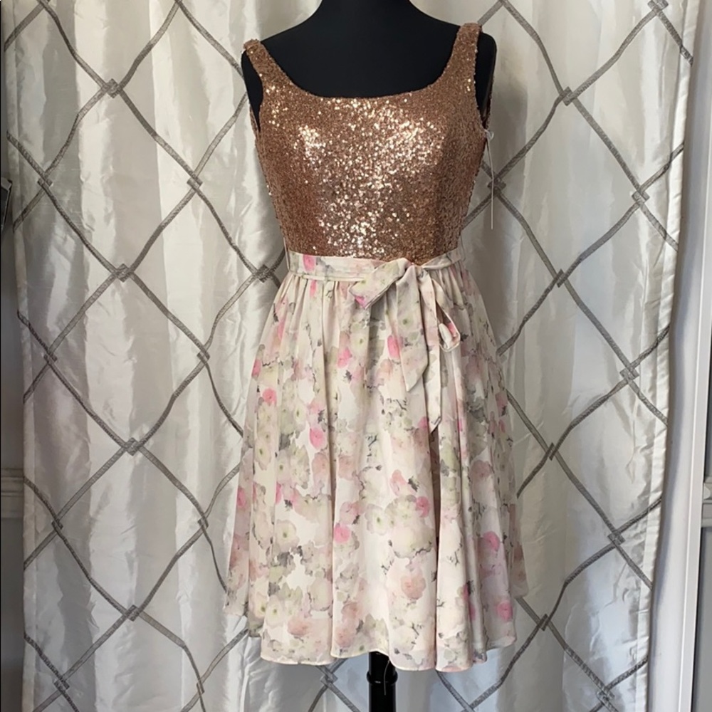 Sequin & floral Prom/formal/bridesmaid dress